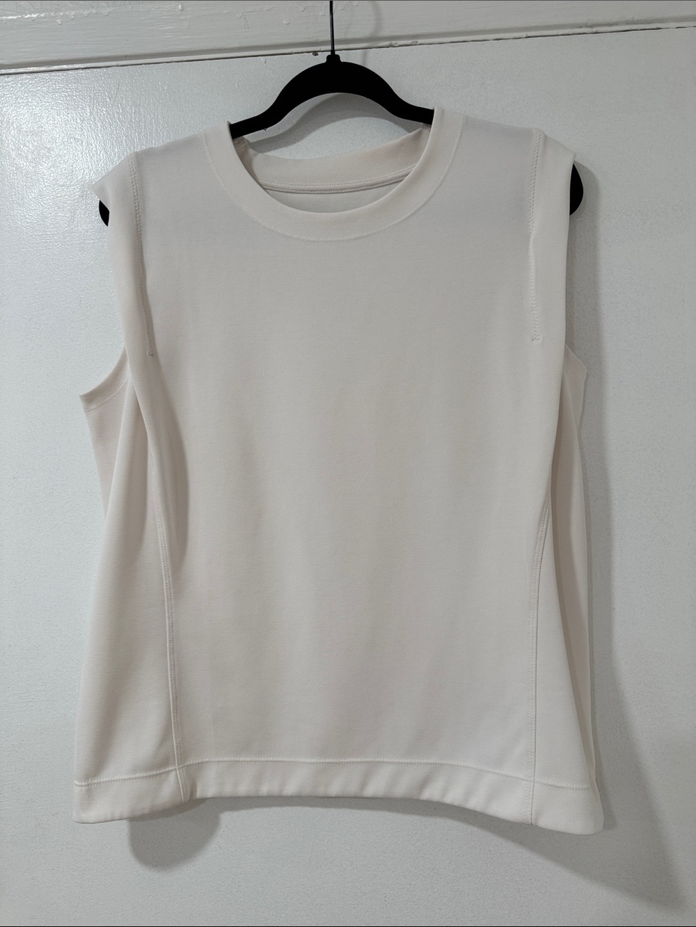 Classic Sleeveless Crewneck Tank - Cream